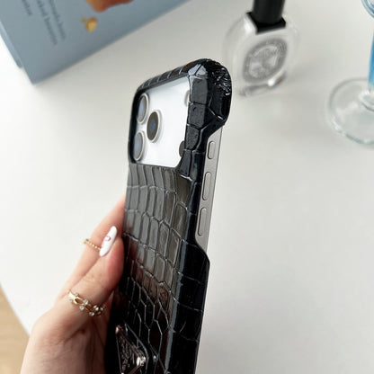 Pra Color Card Bag Crocodile Leather iPhone Case