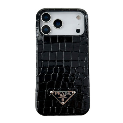 Pra Color Card Bag Crocodile Leather iPhone Case