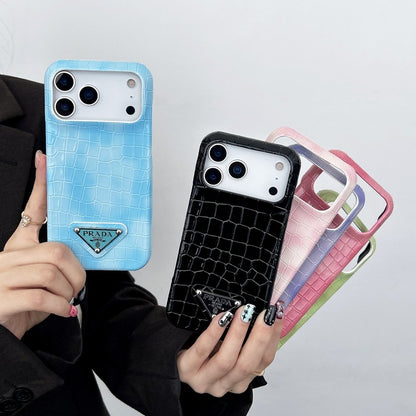Pra Color Card Bag Crocodile Leather iPhone Case