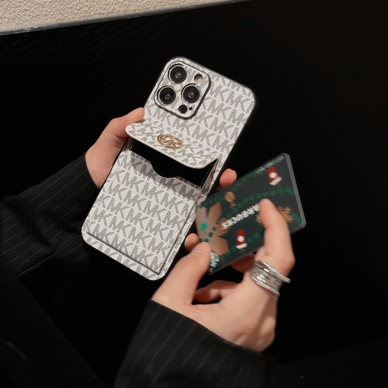 MK Card Bag Gold iPhone Case