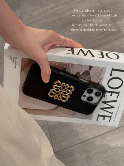 Loe Leather Color iPhone Case