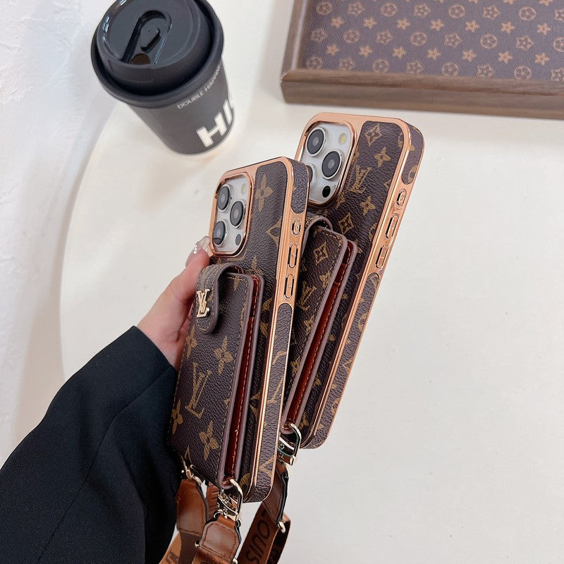 Lou Gold Cover Crossbody iPhone Case