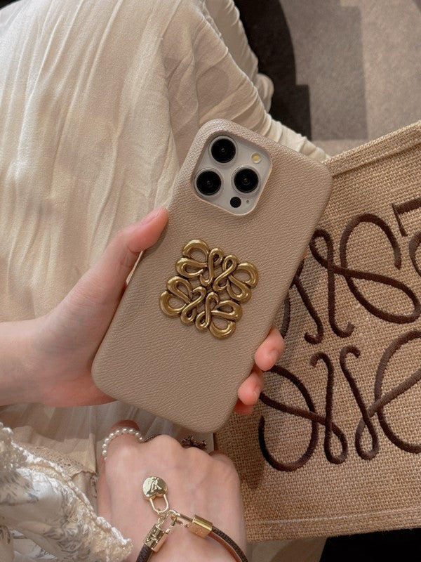 Loe Leather Color iPhone Case