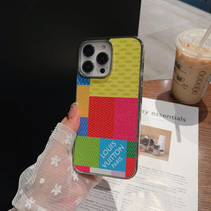 Lou Lattice Leather iPhone Case