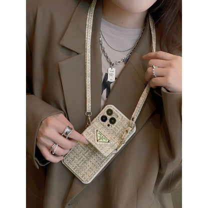Pra Weave Card Bag Crossbody iPhone Case