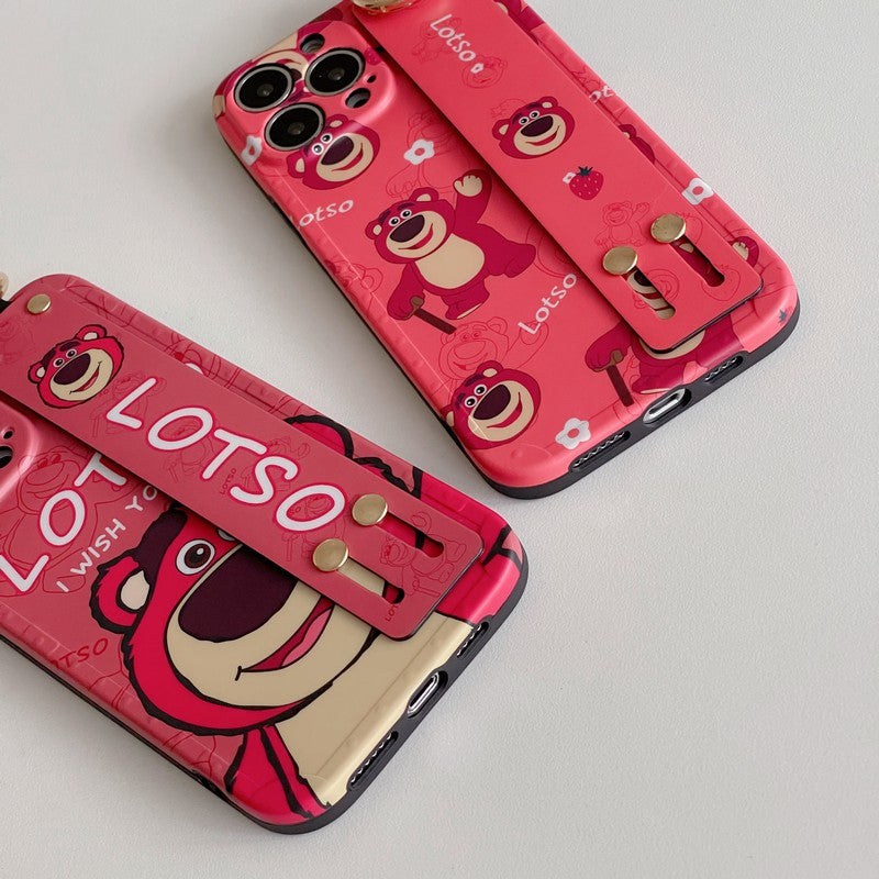 Lotso Pink Bear Wristband iPhone Case