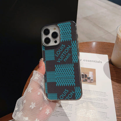 Lou Lattice Leather iPhone Case