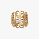 18K F OLock Ring