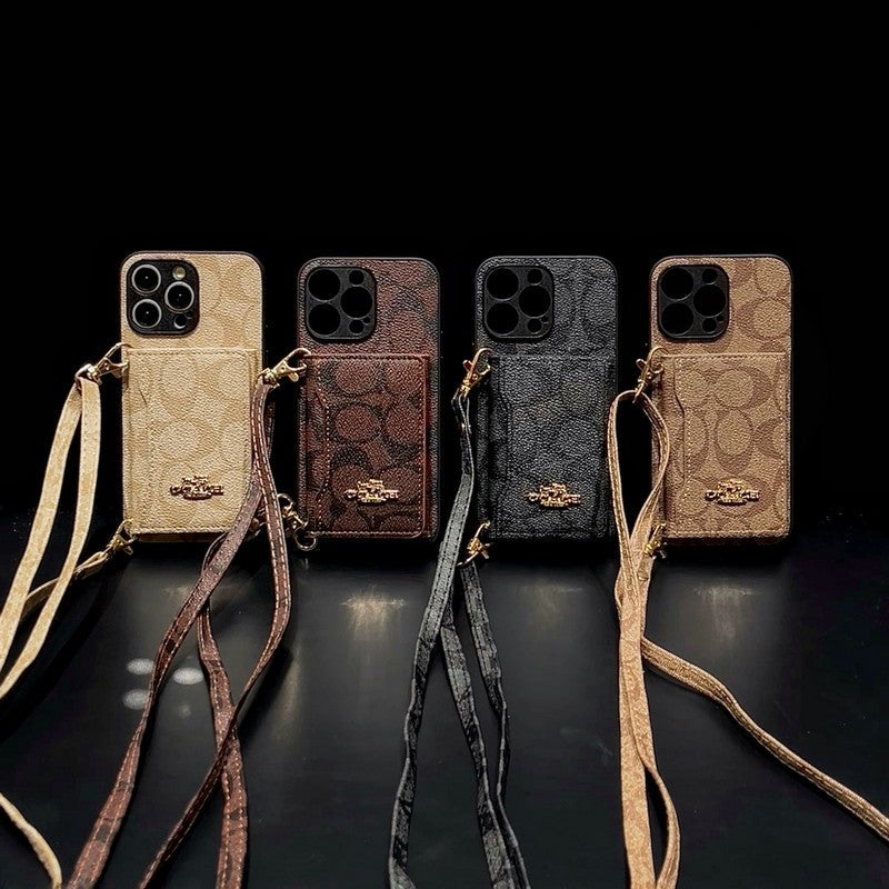 Coa Classic Color Card Bag Chain iPhone Case