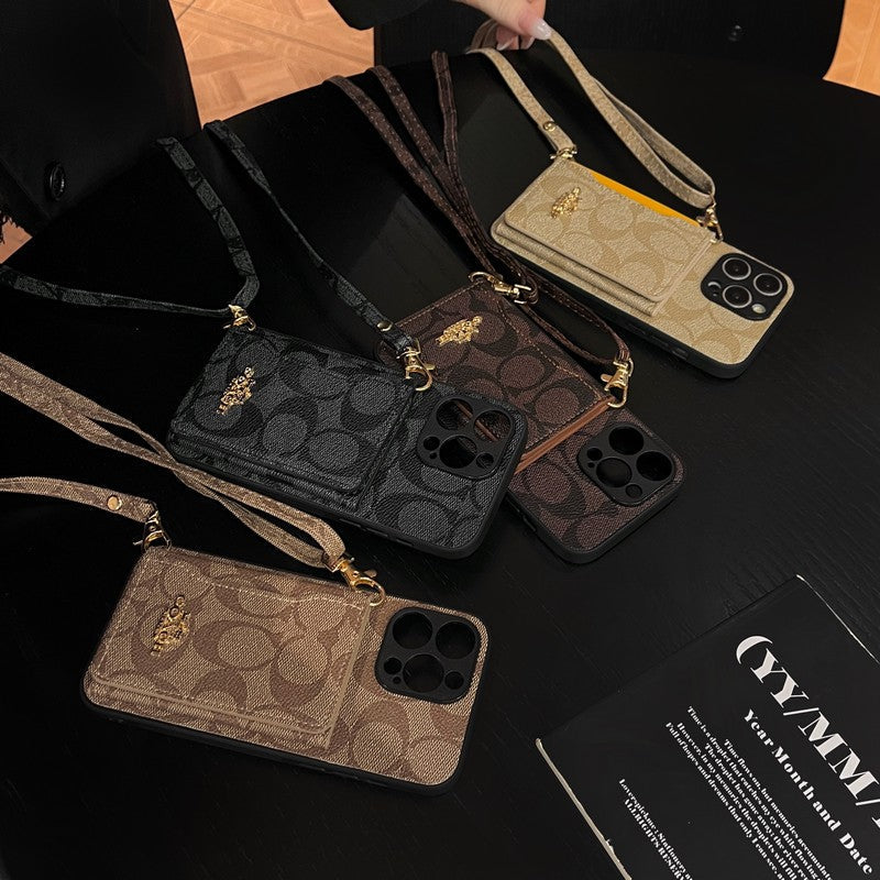 Coa Classic Color Card Bag Chain iPhone Case