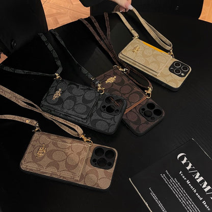 Coa Classic Color Card Bag Chain iPhone Case