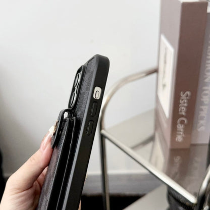 Lou Black & White Card Bag iPhone Case