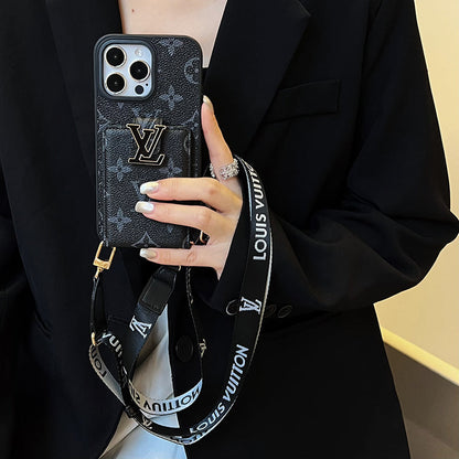 Lou Card Bag Chain Black iPhone Case
