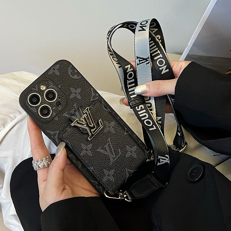 Lou Card Bag Chain Black iPhone Case