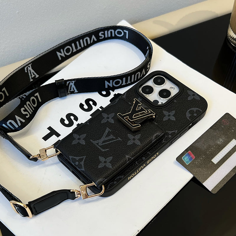 Lou Card Bag Chain Black iPhone Case