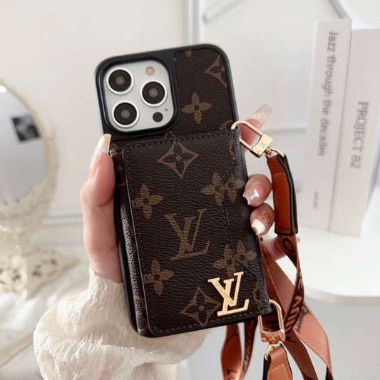 Lou Side Card Bag Crossbody Chain iPhone Case