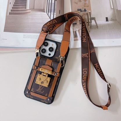 Lou GG Card Holder Chain iPhone Case