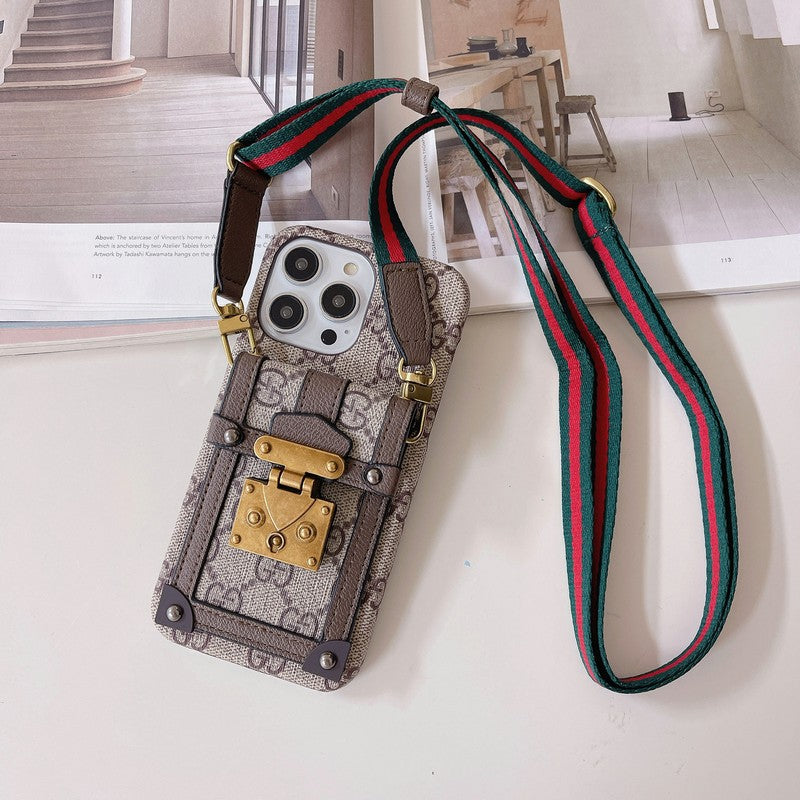 Lou GG Card Holder Chain iPhone Case