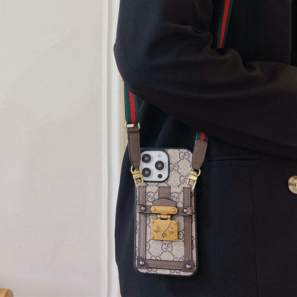 Lou GG Card Holder Chain iPhone Case