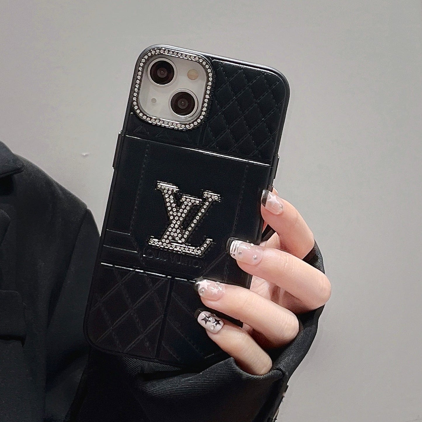 Lou Rhombus Leather iPhone Case