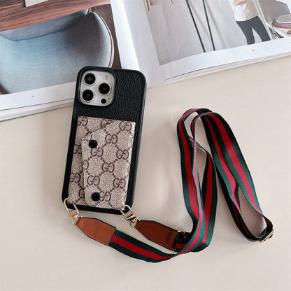 GG Card Holder Crossbody iPhone Case