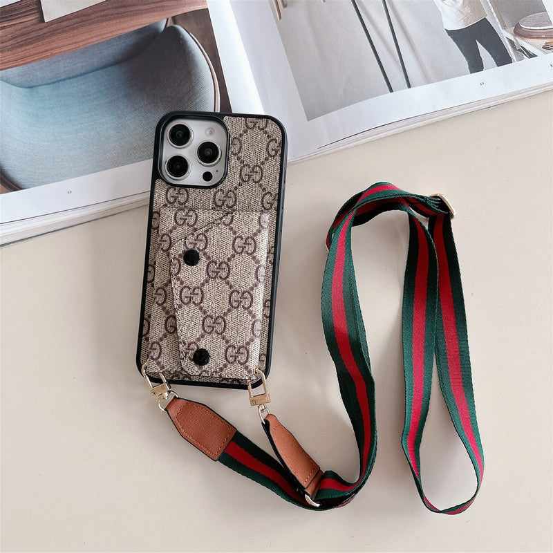 GG Card Holder Crossbody iPhone Case