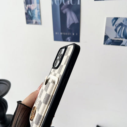 Lou GG New Card Holder Black Camera Cover iPhone 17 Case