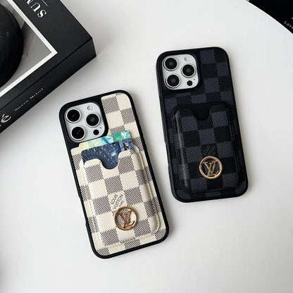 Lou GG New Card Holder Black Camera Cover iPhone Case