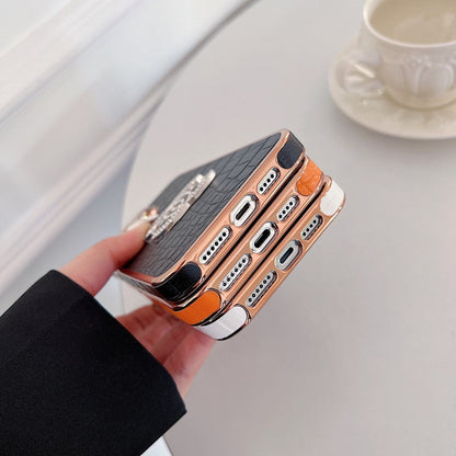 CC Color Leather Rose Gold iPhone Case