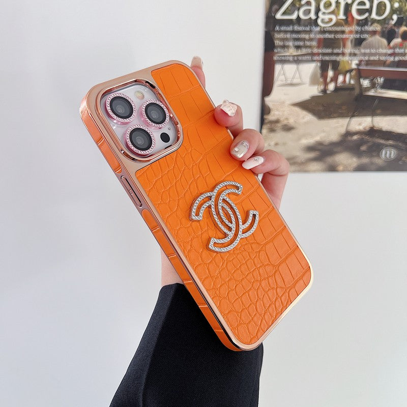 CC Color Leather Rose Gold iPhone Case