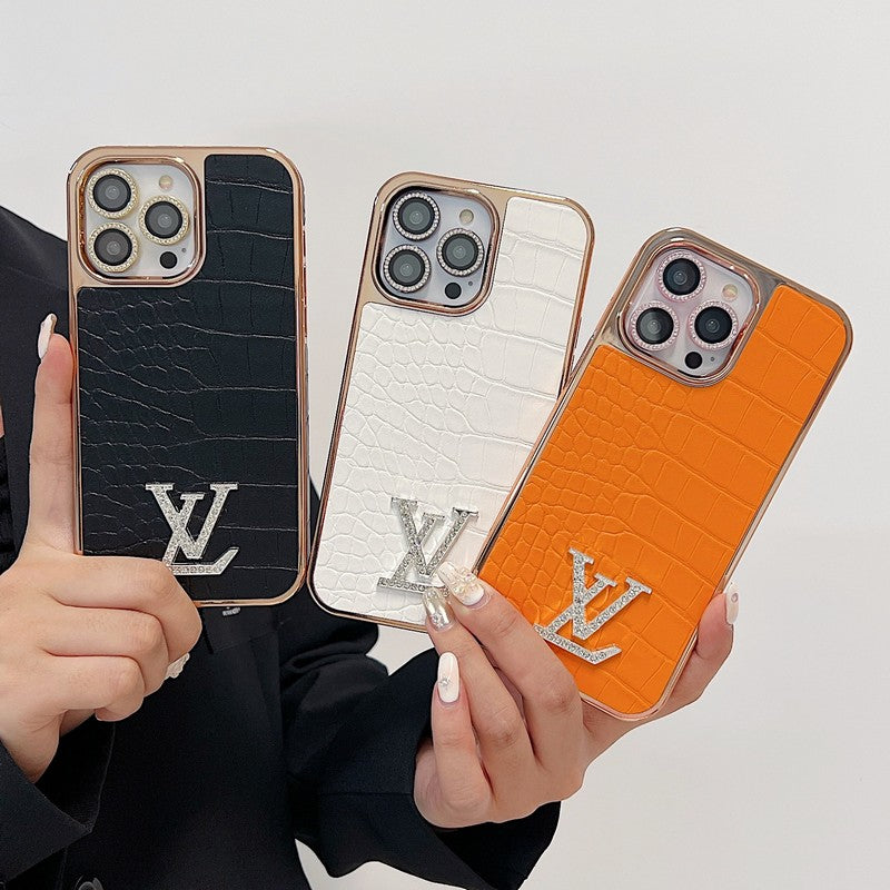 Lou Diamond Logo Rose Gold iPhone Case