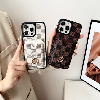 Lou GG New Card Holder Black Camera Cover iPhone Case