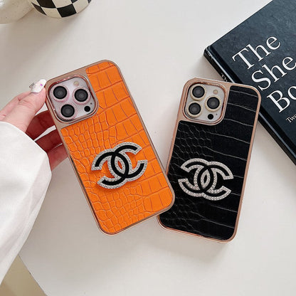 CC Diamond Logo Rose Gold iPhone Case