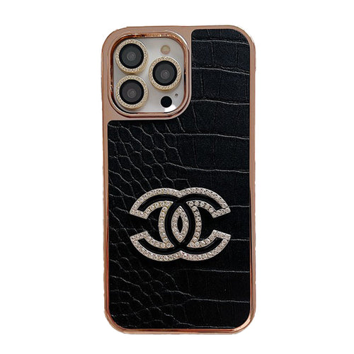 CC Diamond Logo Rose Gold iPhone Case