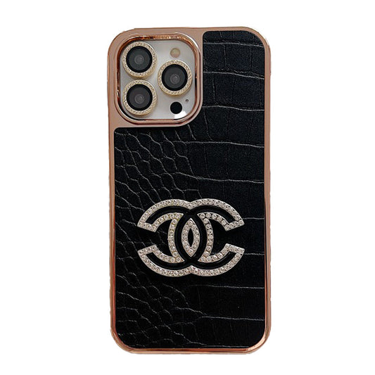 CC Diamond Logo Rose Gold iPhone Case
