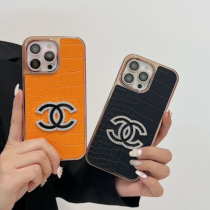 CC Diamond Logo Rose Gold iPhone Case
