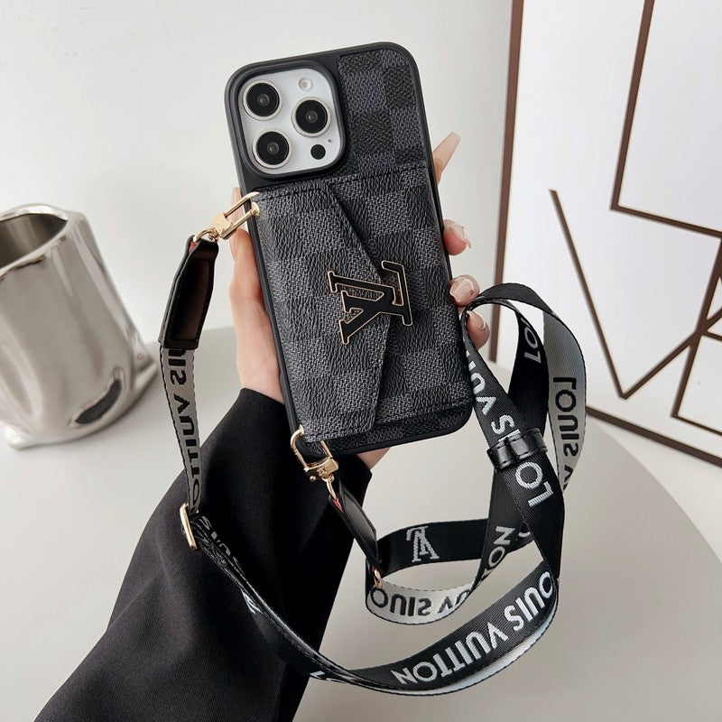 Lou Card Holder Color Crossbody iPhone Case