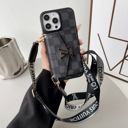 Lou Card Holder Color Crossbody iPhone Case