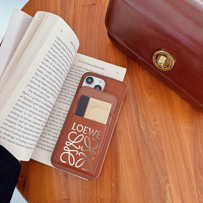 Loe Black & Brown Card Bag Cover iPhone Case