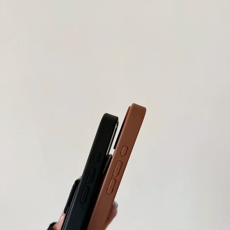 Loe Black & Brown Card Bag Cover iPhone Case
