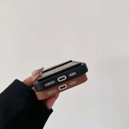 Loe Black & Brown Card Bag Cover iPhone Case