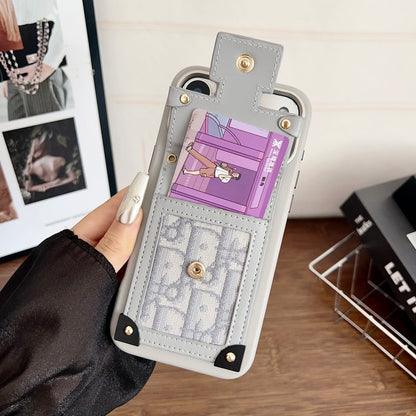 CD Black & Grey Card Bag Lock iPhone Case