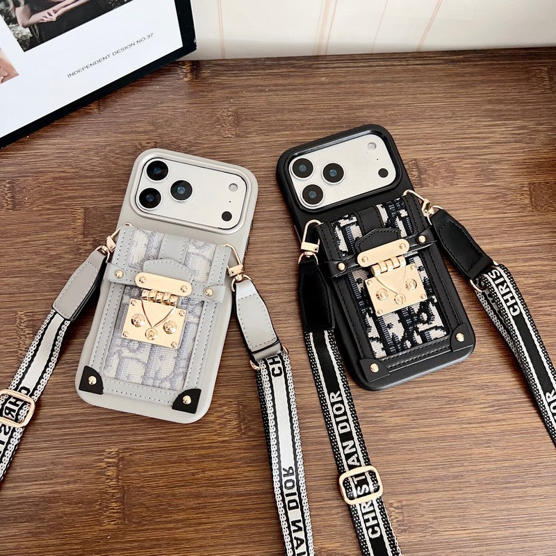 CD Black & Grey Card Bag Lock iPhone Case