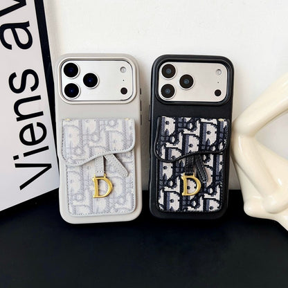 CD Black & Grey Card Bag iPhone Case