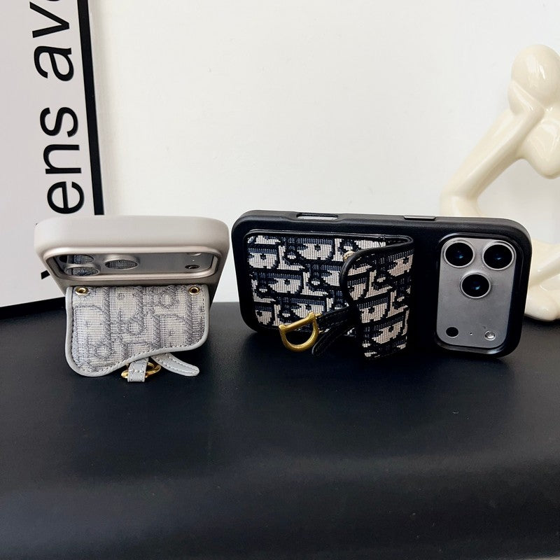 CD Black & Grey Card Bag iPhone Case