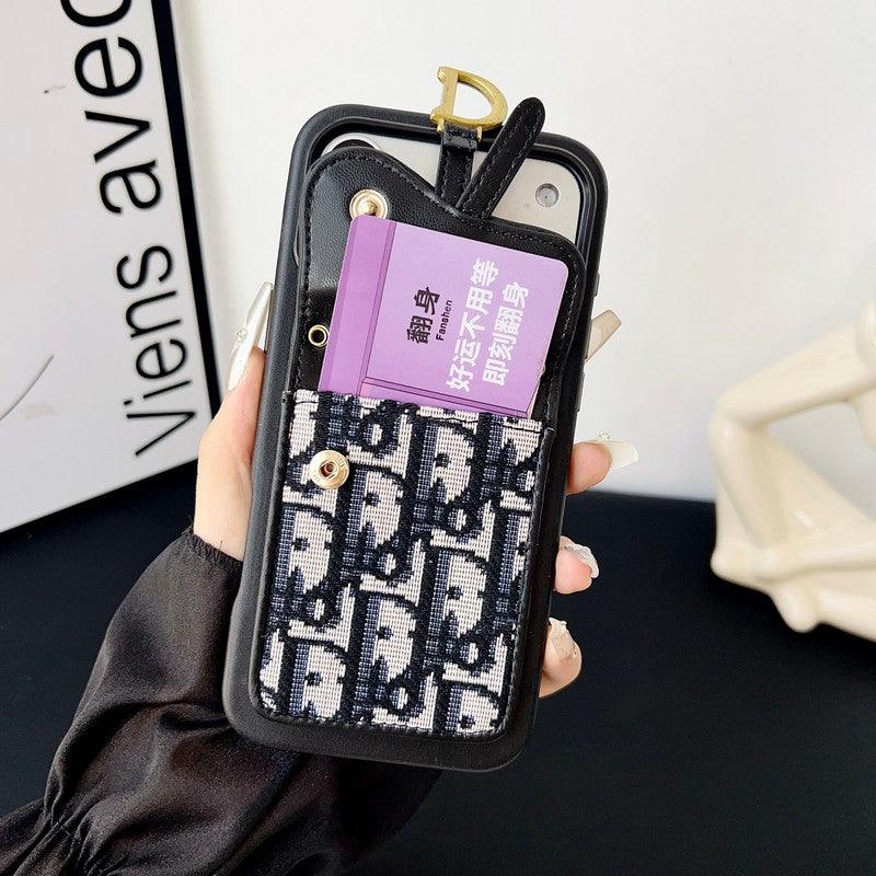 CD Black & Grey Card Bag iPhone Case