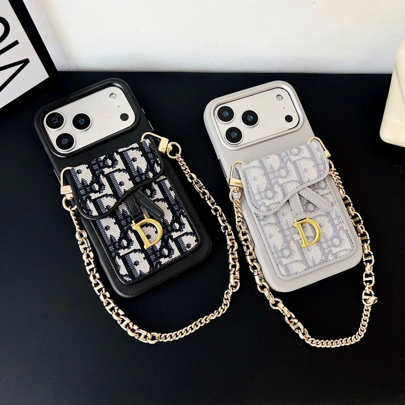 CD Black & Grey Card Bag iPhone Case