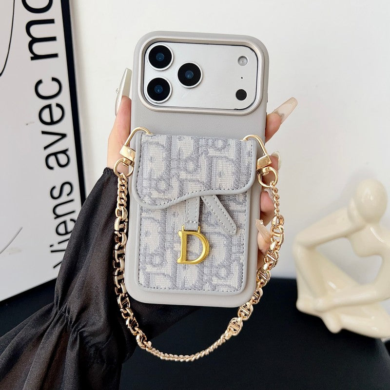 CD Black & Grey Card Bag iPhone Case