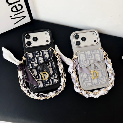CD Black & Grey Card Bag iPhone Case