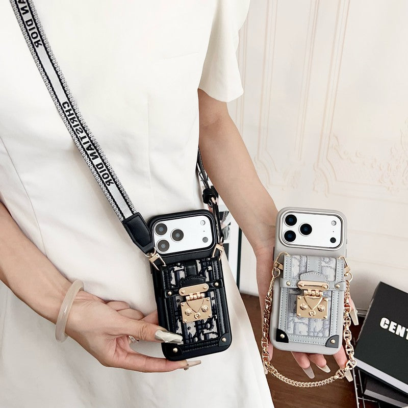 CD Black & Grey Card Bag Lock iPhone Case